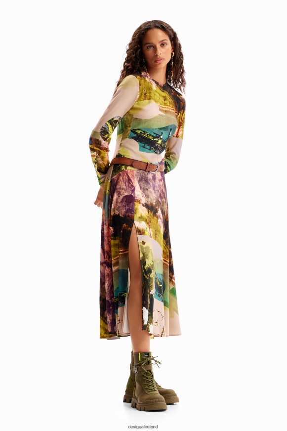 Desigual Women M. Christian Lacroix collage midi dress Clothing PFVZ0B168