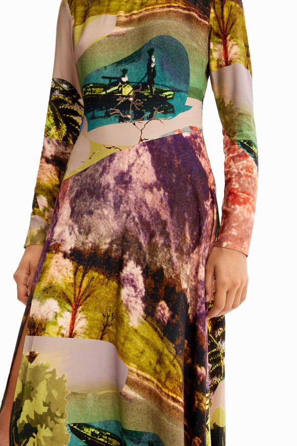 Desigual Women M. Christian Lacroix collage midi dress Clothing PFVZ0B168