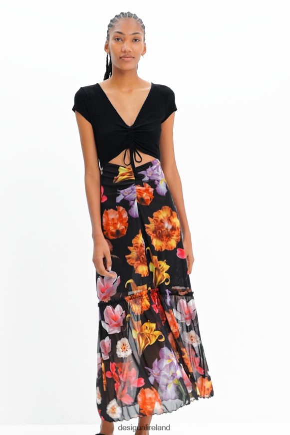 Desigual Women M. Christian Lacroix combination floral long dress Clothing PFVZ0B356