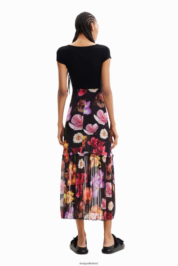 Desigual Women M. Christian Lacroix combination floral long dress Clothing PFVZ0B356