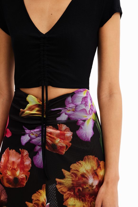 Desigual Women M. Christian Lacroix combination floral long dress Clothing PFVZ0B356