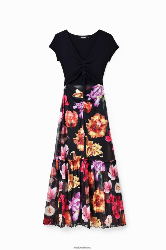 Desigual Women M. Christian Lacroix combination floral long dress Clothing PFVZ0B356