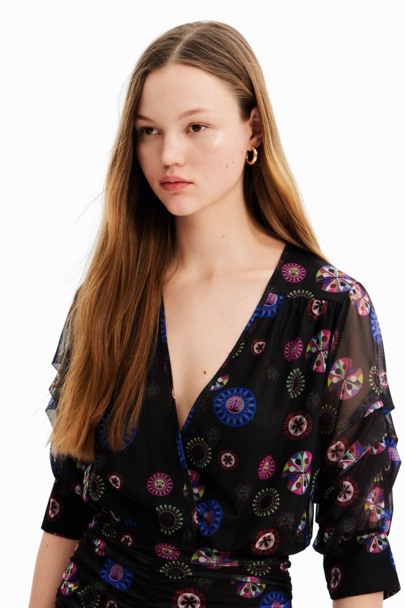 Desigual Women M. Christian Lacroix draped short dress Clothing PFVZ0B430