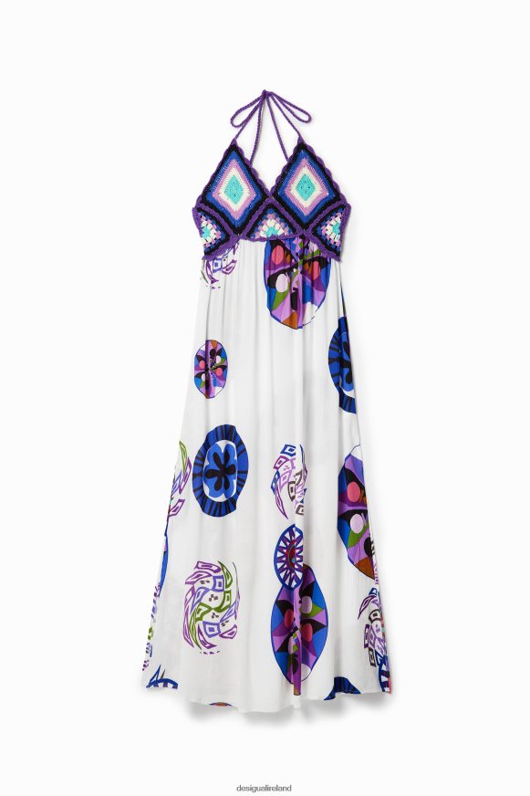 Desigual Women M. Christian Lacroix long crochet dress Clothing PFVZ0B523