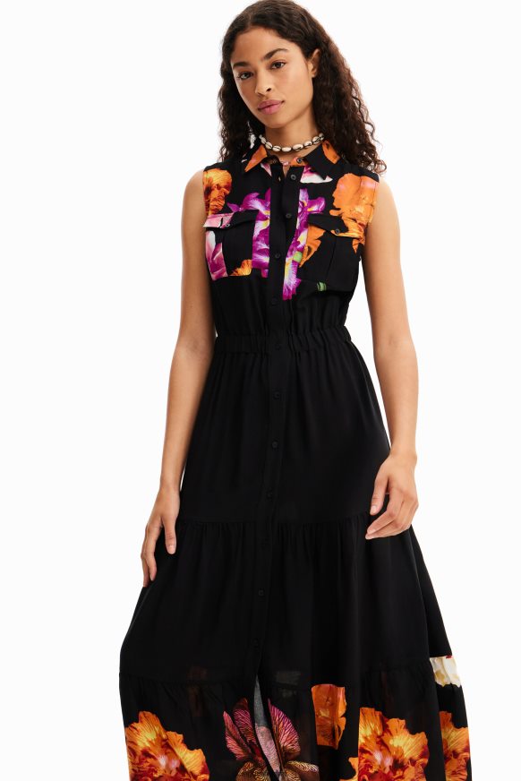 Desigual Women M. Christian Lacroix long floral shirt dress Clothing PFVZ0B35