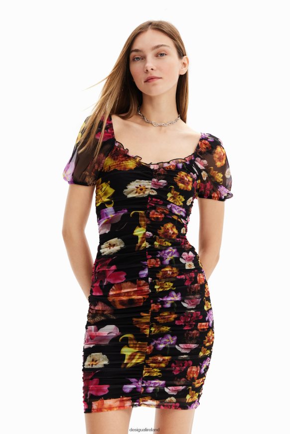 Desigual Women M. Christian Lacroix short ruched dress Clothing PFVZ0B625