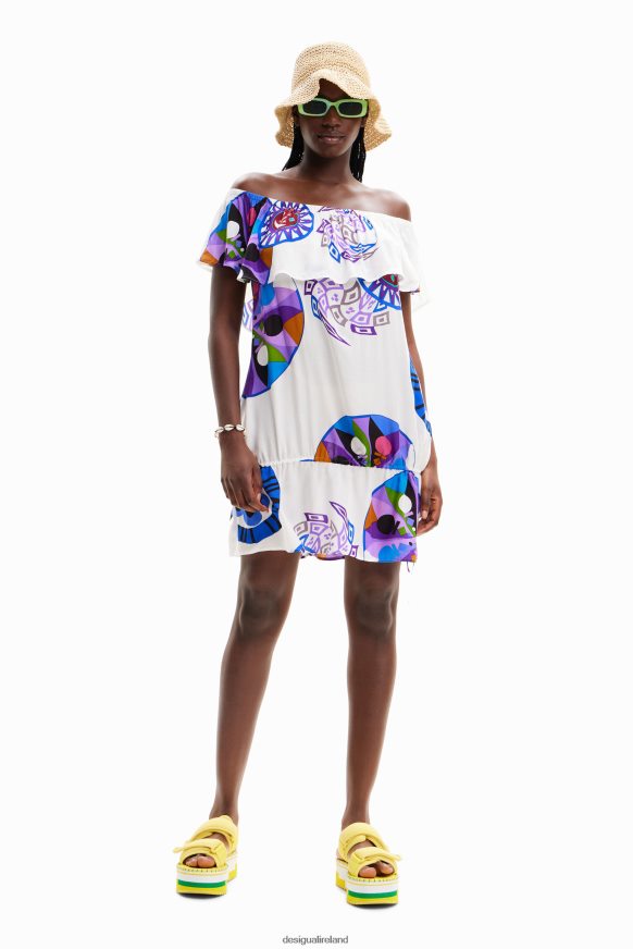 Desigual Women M. Christian Lacroix short ruffle dress Clothing PFVZ0B497