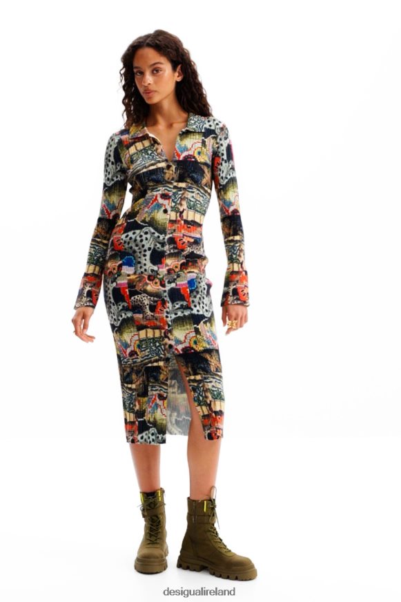 Desigual Women M. Christian Lacroix tapestry midi dress Clothing PFVZ0B272