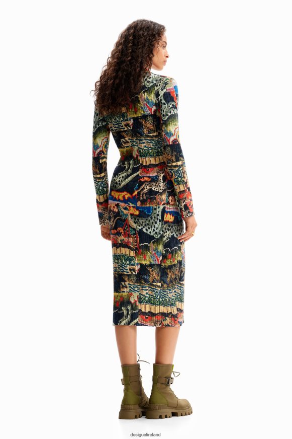 Desigual Women M. Christian Lacroix tapestry midi dress Clothing PFVZ0B272