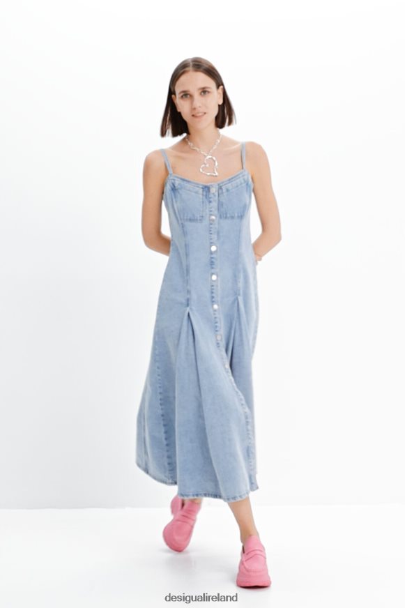 Desigual Women Maitrepierre slim denim midi dress Clothing PFVZ0B965