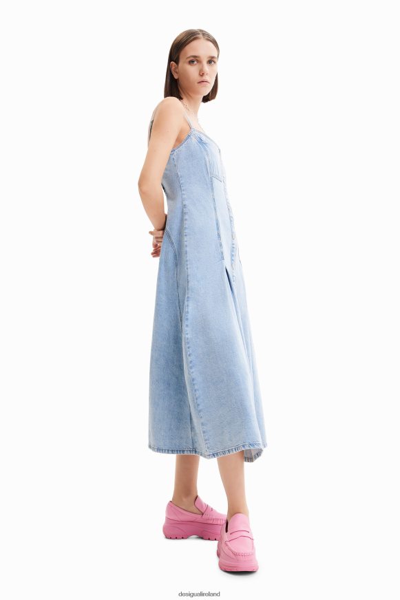 Desigual Women Maitrepierre slim denim midi dress Clothing PFVZ0B965