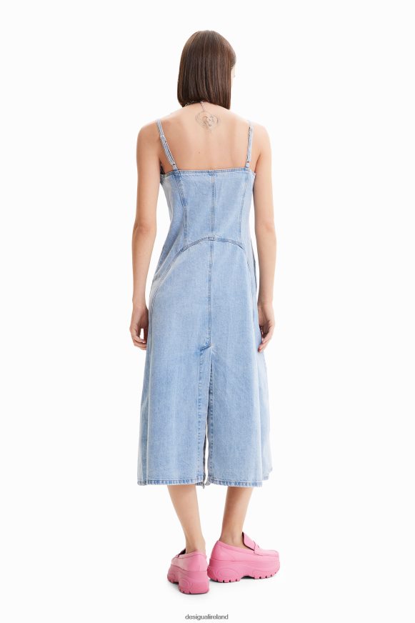 Desigual Women Maitrepierre slim denim midi dress Clothing PFVZ0B965