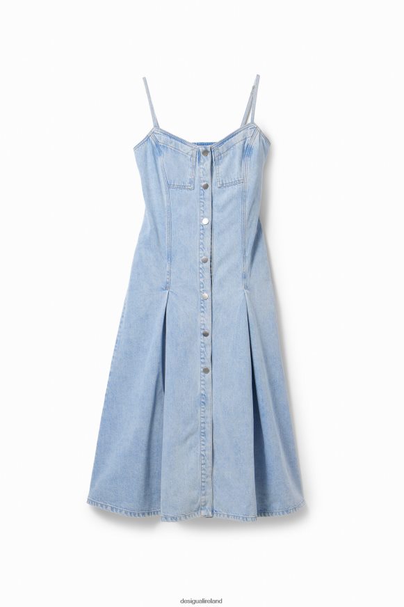 Desigual Women Maitrepierre slim denim midi dress Clothing PFVZ0B965