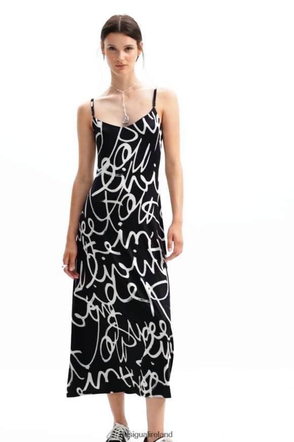 Desigual Women Message midi slip dress Clothing PFVZ0B33