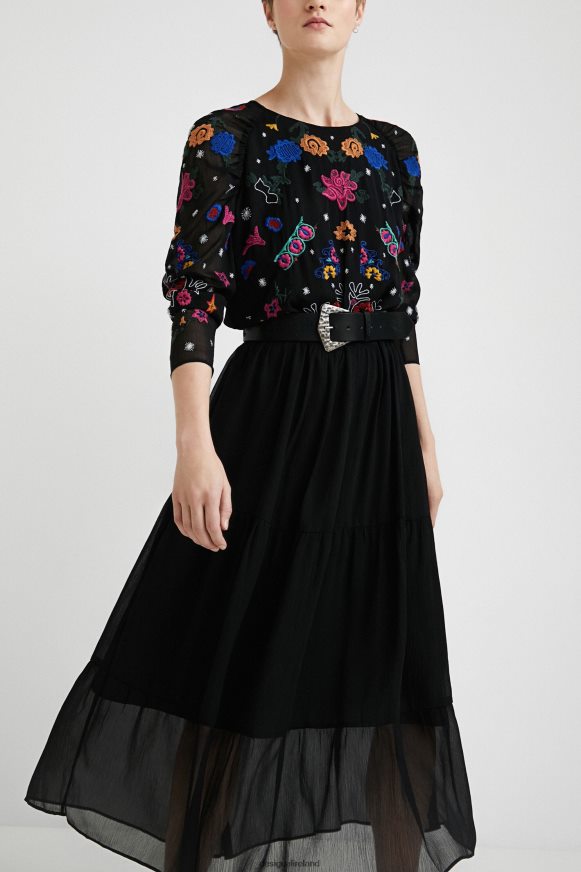 Desigual Women Midi-dress tulle Clothing PFVZ0B1094