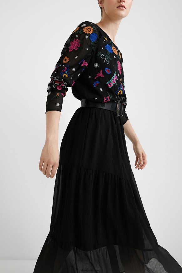 Desigual Women Midi-dress tulle Clothing PFVZ0B1094
