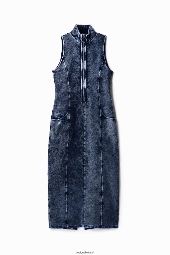Desigual Women Nathy Peluso zip midi dress Clothing PFVZ0B1166