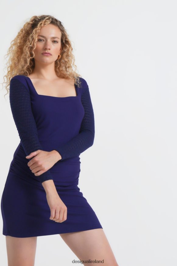 Desigual Women Navy knit dress Clothing PFVZ0B1115