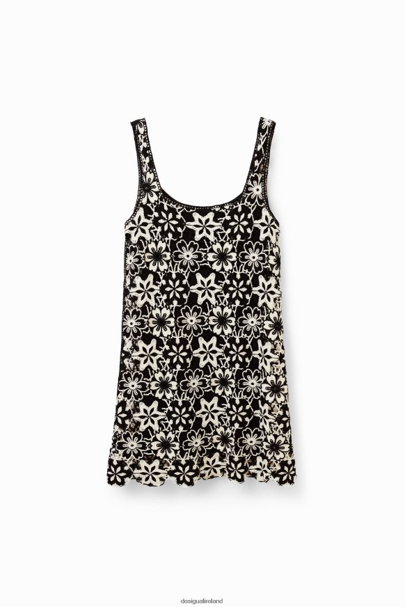 Desigual Women Retro crochet short dress Clothing PFVZ0B577