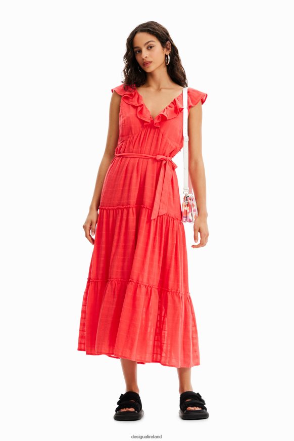 Desigual Women Ruffle midi dress Clothing PFVZ0B475