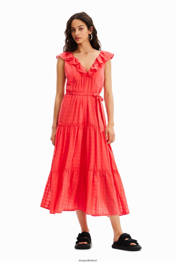 Desigual Women Ruffle midi dress Clothing PFVZ0B475