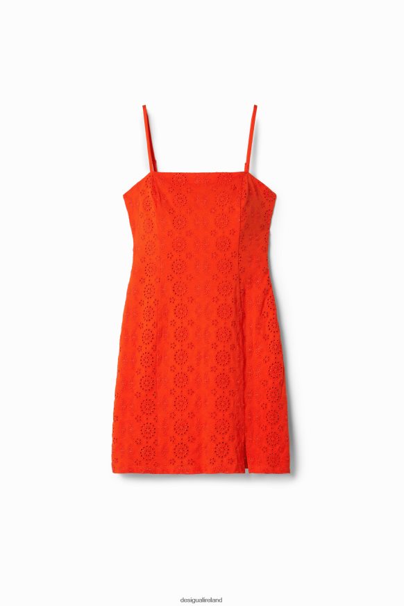Desigual Women Short Swiss embroidery dress Clothing PFVZ0B464