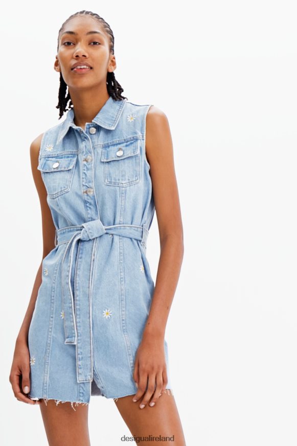 Desigual Women Short denim daisy dress Clothing PFVZ0B931