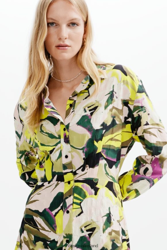 Desigual Women Short floral shirt dress Clothing PFVZ0B158