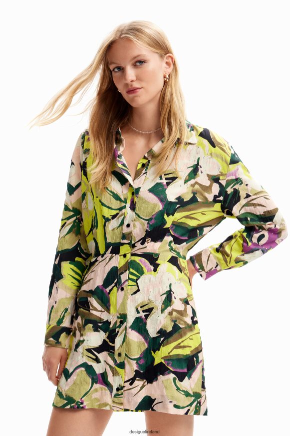 Desigual Women Short floral shirt dress Clothing PFVZ0B158