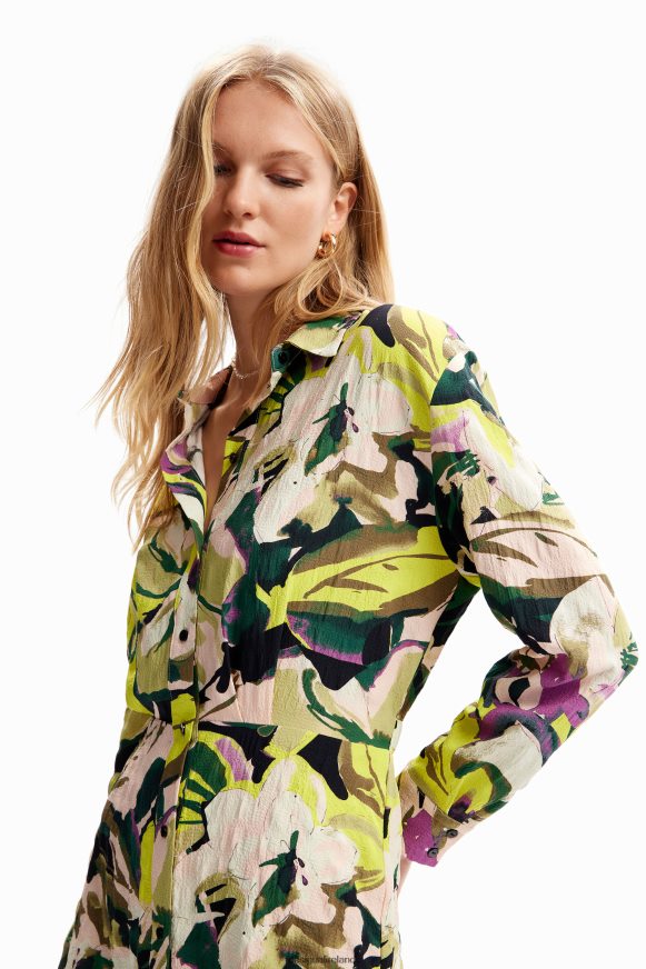 Desigual Women Short floral shirt dress Clothing PFVZ0B158