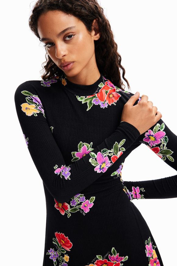 Desigual Women Short floral skater dress Clothing PFVZ0B17