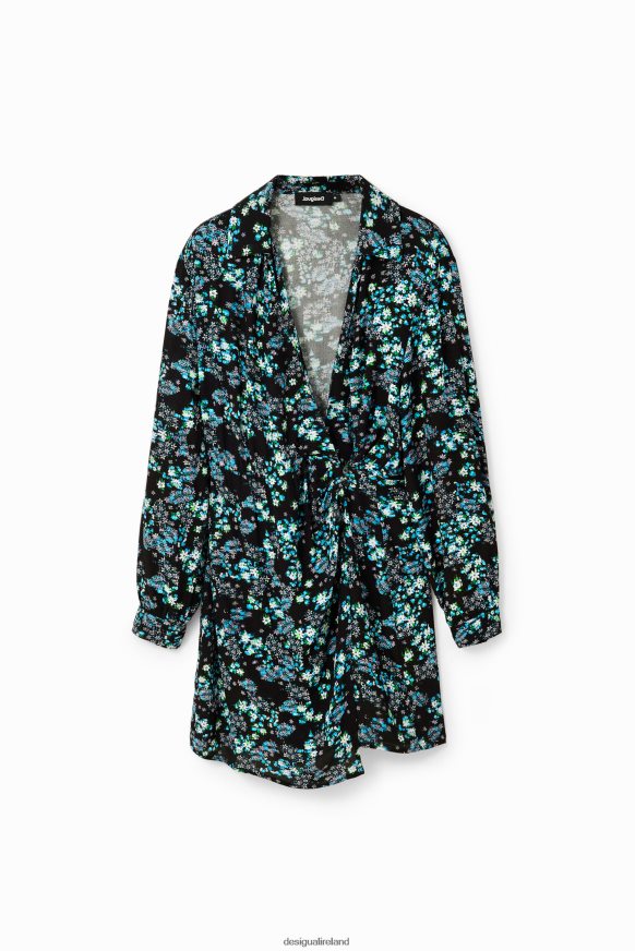 Desigual Women Short floral wrap dress Clothing PFVZ0B234