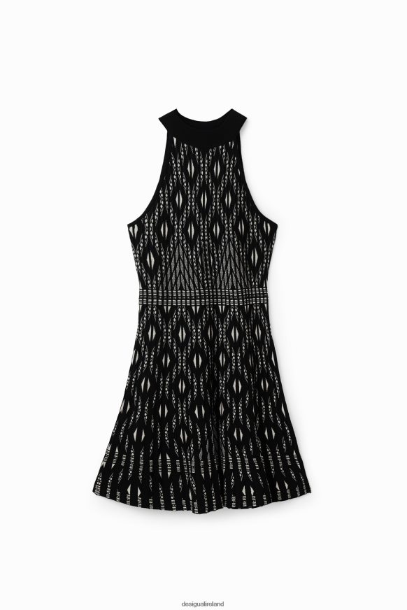 Desigual Women Short geometric knit dress Clothing PFVZ0B496