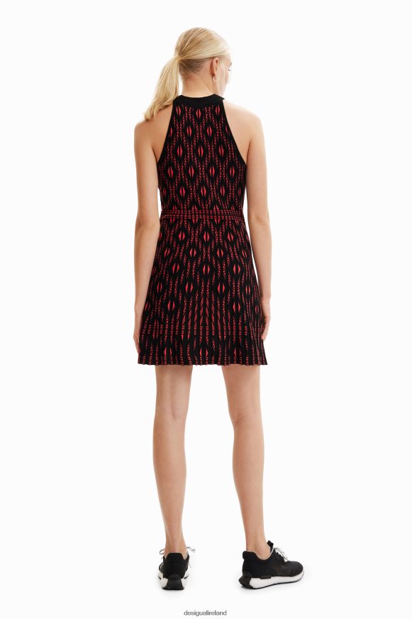 Desigual Women Short geometric knit dress Clothing PFVZ0B780