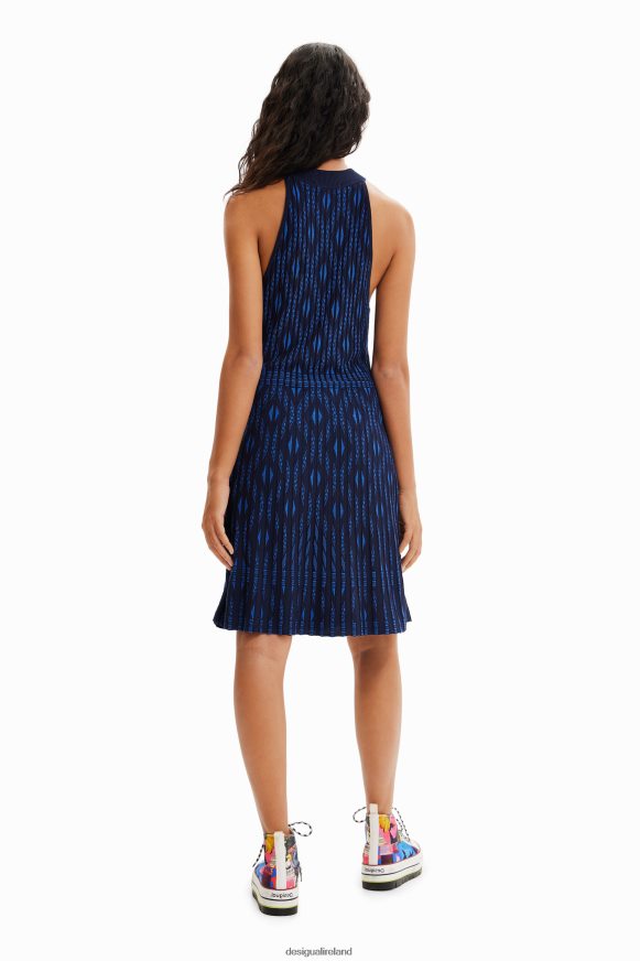 Desigual Women Short geometric knit dress Clothing PFVZ0B933