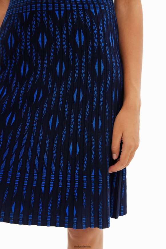 Desigual Women Short geometric knit dress Clothing PFVZ0B933