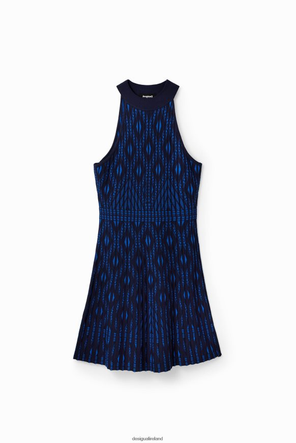 Desigual Women Short geometric knit dress Clothing PFVZ0B933
