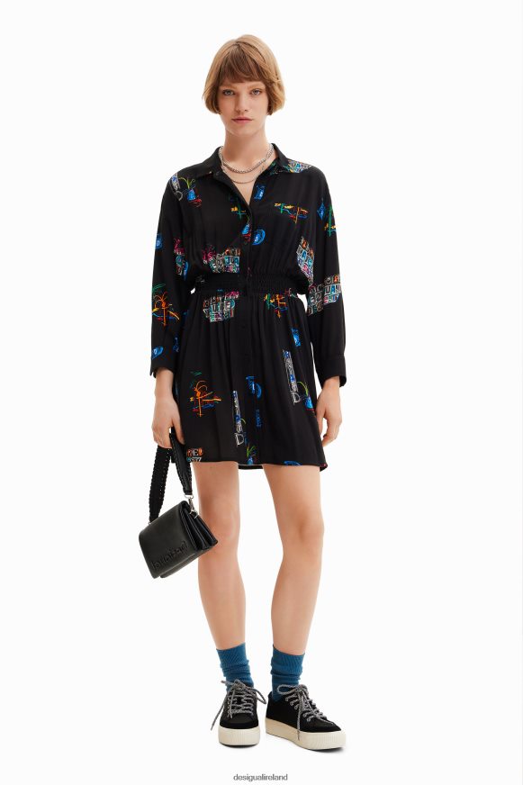Desigual Women Short illustration shirt dress Clothing PFVZ0B719