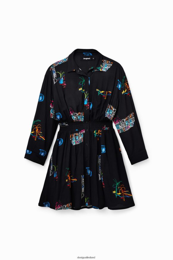 Desigual Women Short illustration shirt dress Clothing PFVZ0B719