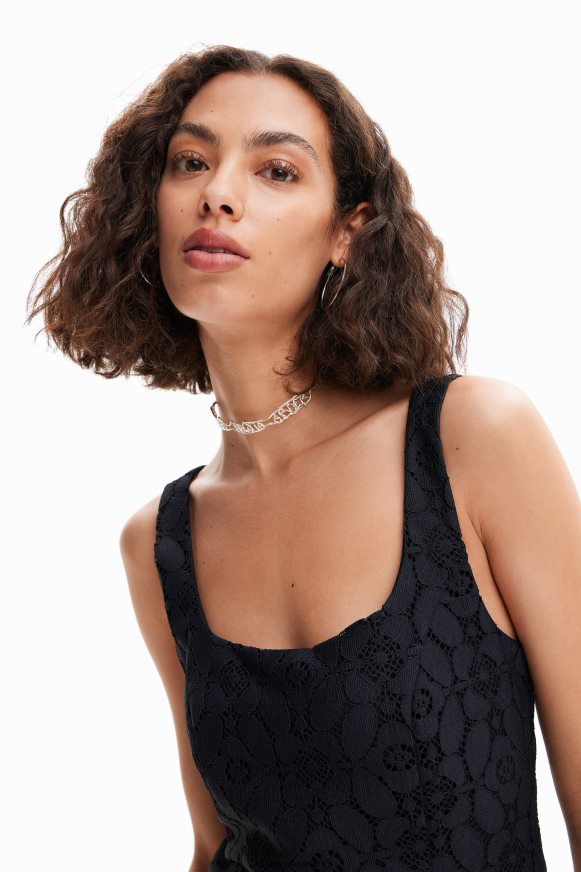 Desigual Women Short lace dress Clothing PFVZ0B508