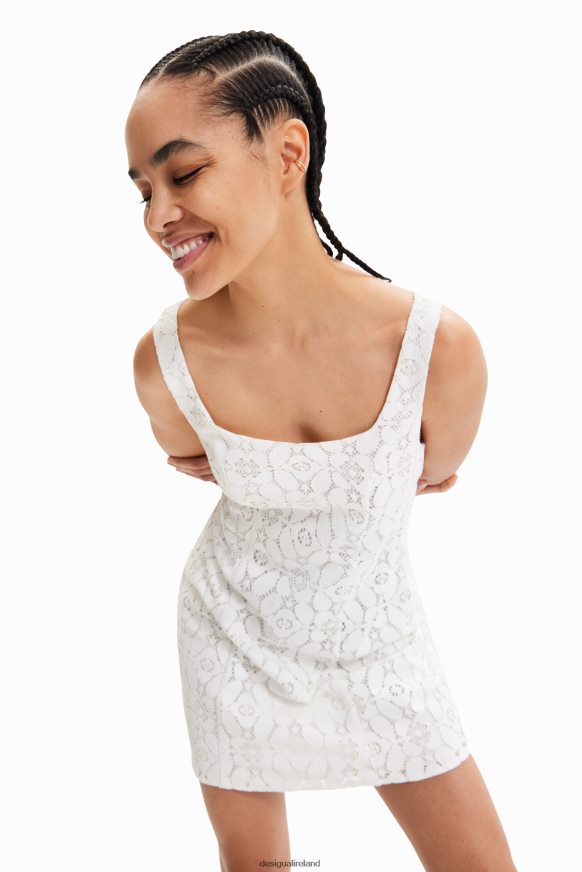 Desigual Women Short lace dress Clothing PFVZ0B588