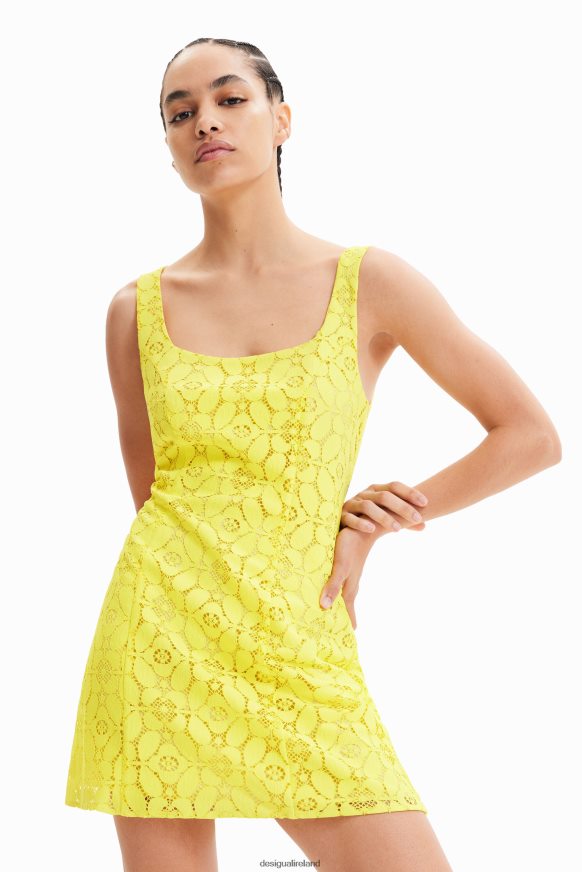 Desigual Women Short lace dress Clothing PFVZ0B763