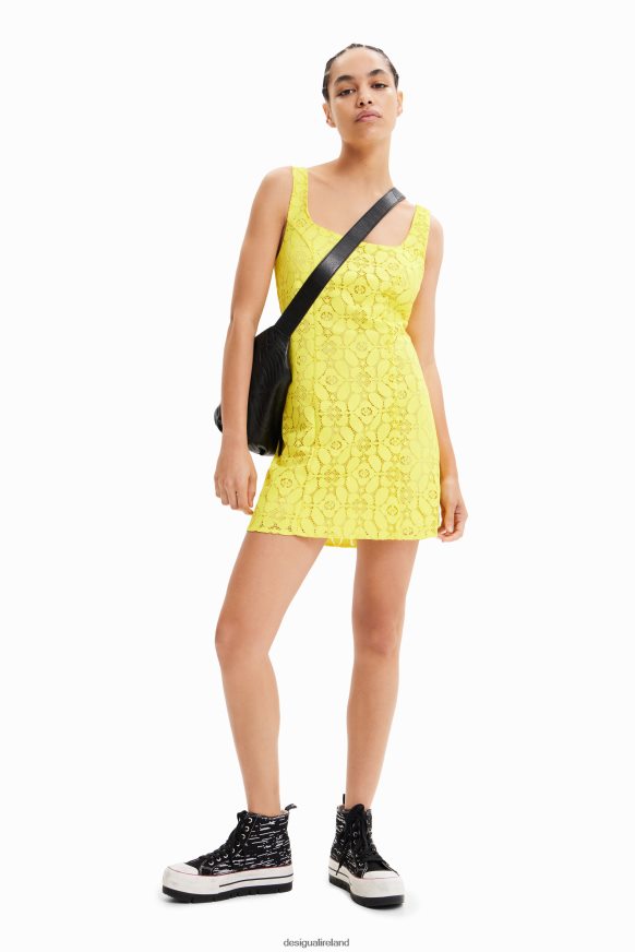 Desigual Women Short lace dress Clothing PFVZ0B763