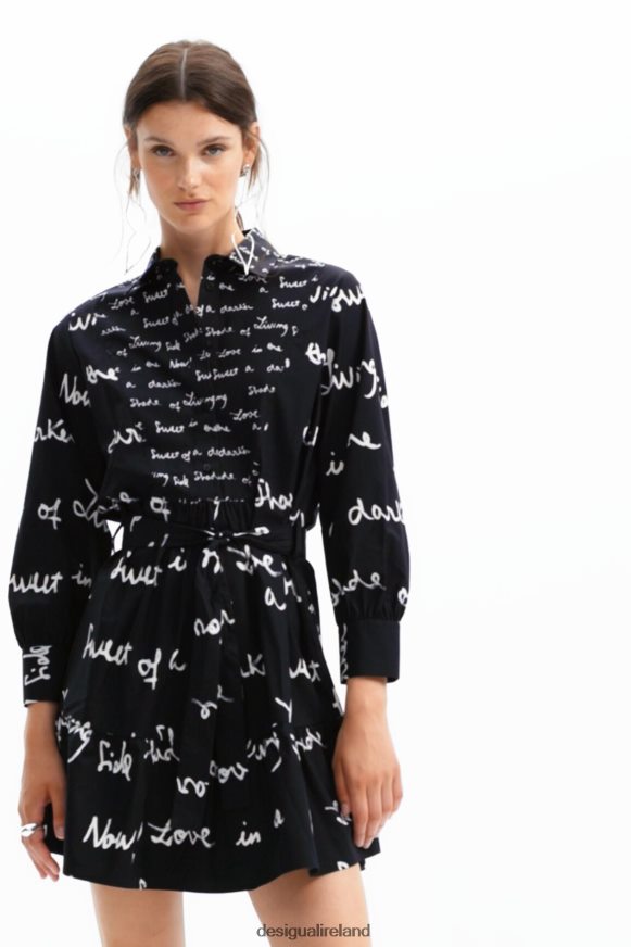Desigual Women Short message tunic dress Clothing PFVZ0B232