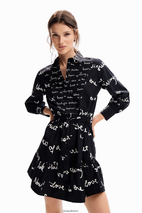 Desigual Women Short message tunic dress Clothing PFVZ0B232