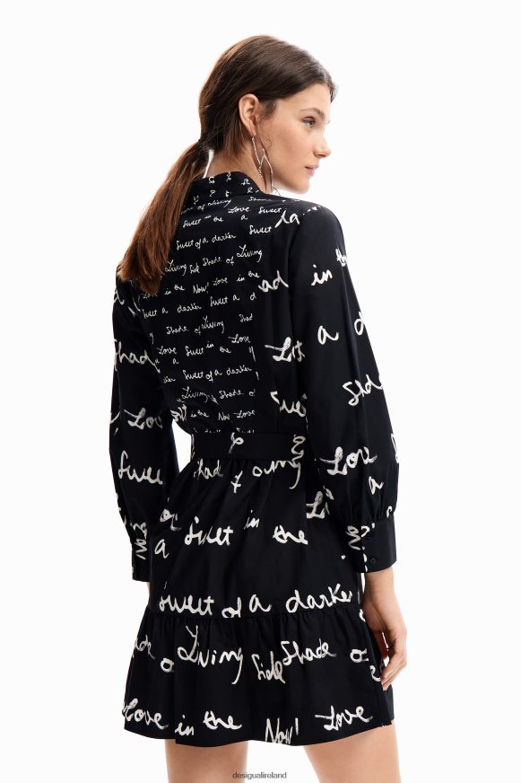 Desigual Women Short message tunic dress Clothing PFVZ0B232