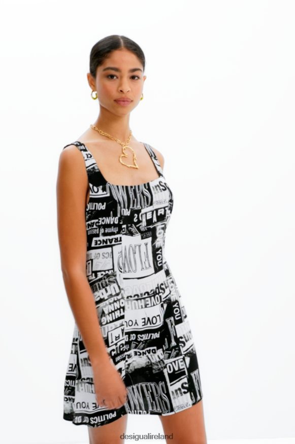 Desigual Women Short newspaper dress Clothing PFVZ0B297