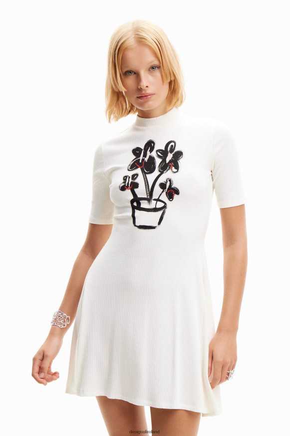 Desigual Women Short plant skater dress Clothing PFVZ0B727