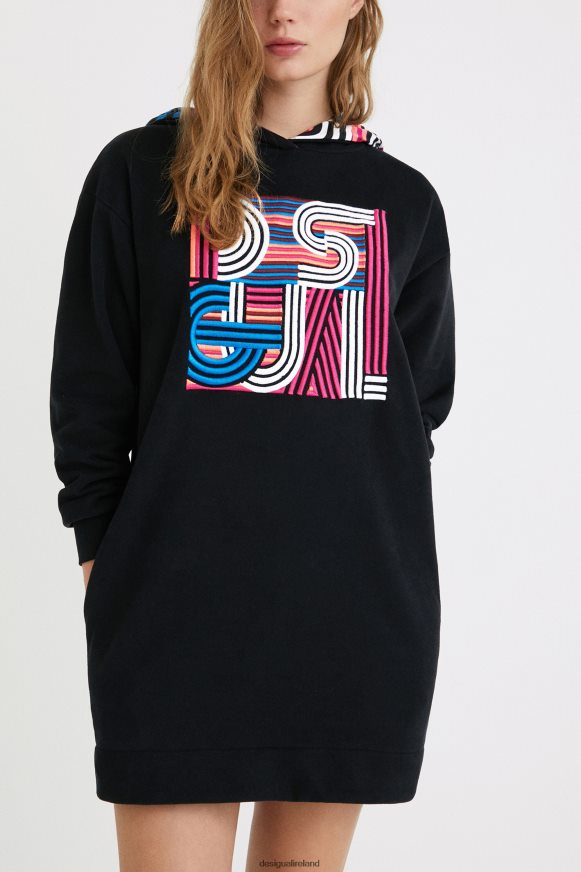 Desigual Women Short plush hooded dress Clothing PFVZ0B1038