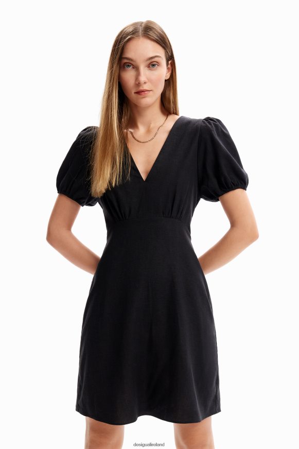 Desigual Women Short puff-sleeve dress Clothing PFVZ0B186
